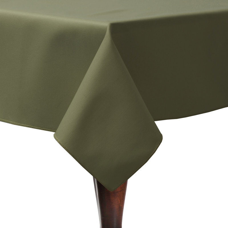 Cotton Twill Rectangular Tablecloth, 52" L x 48" W, 1, Olive