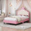 Lit princesse en cuir PU avec tête de lit-1840898416