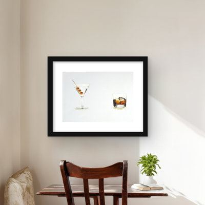 Cocktail - Man Cave, reproduction encadrée mate beige | Décoration intérieure
