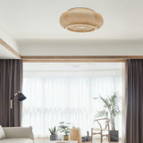 Bamboo Flush Mount Ceiling Light Fixture
