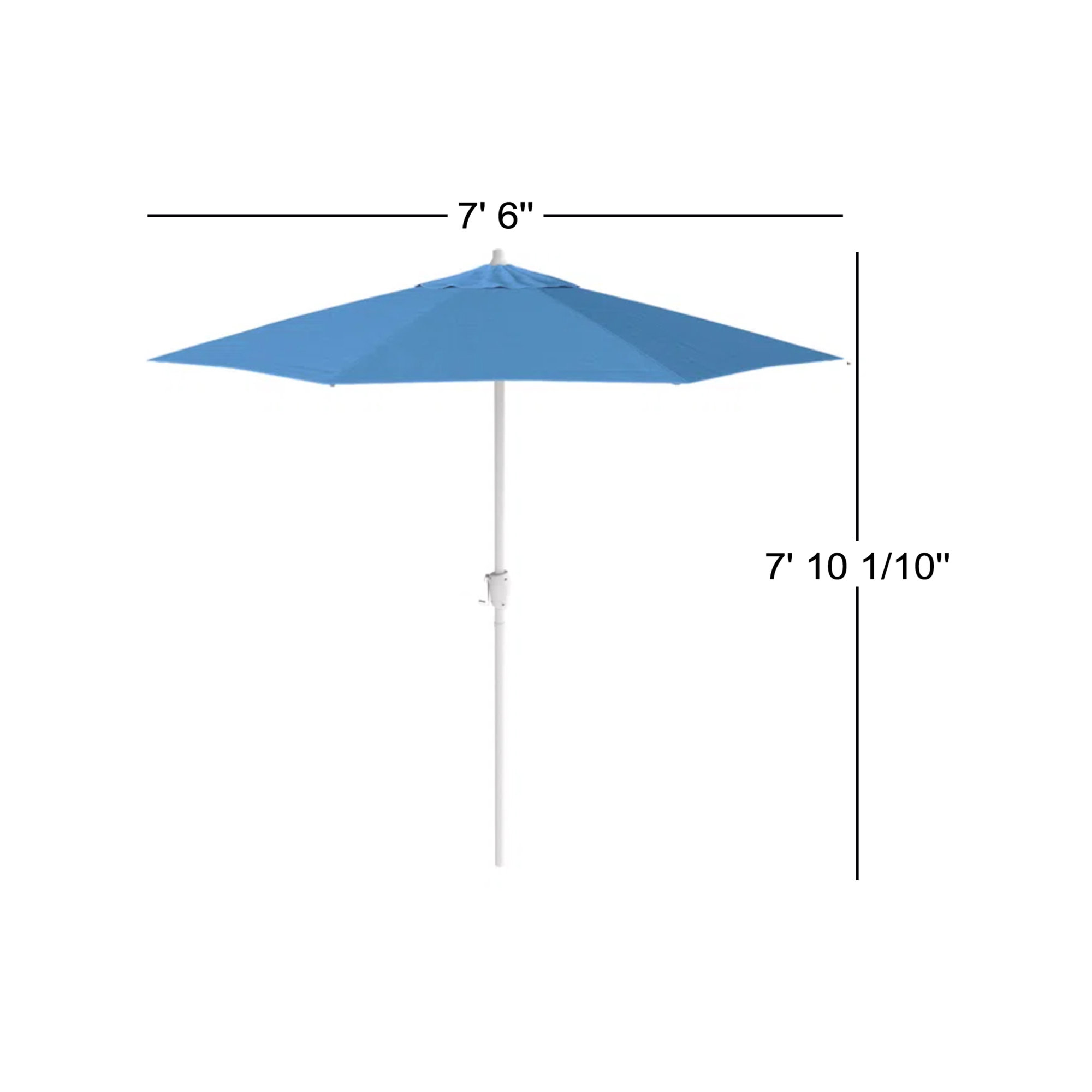 Kenne Sunbrella® Outdoor Umbrella, Canvas Cyan Sunbrella® Canvas, 90" W x 90" D