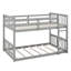 Lit simple superposé simple avec échelle, lit superposé en bois massif avec garde-corps de sécurité, mobilier de chambre peu encombrant-1309555498
