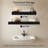 American Art Decor Beaded 2-Piece Floating Wall Shelf Set, Black Shabby Chic-5596000