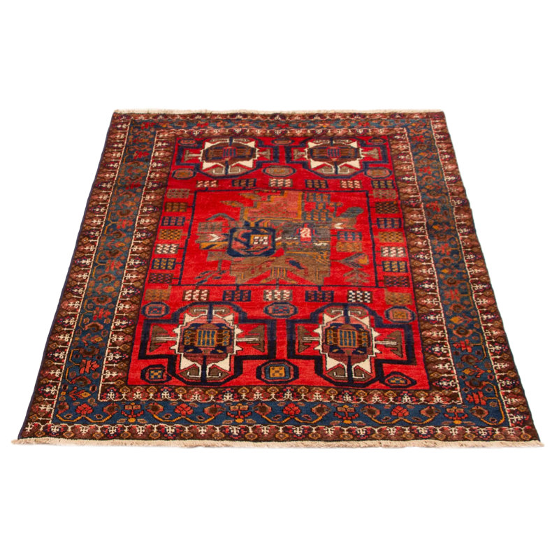 Tapis rouge unique 4 pi 7 po x 6 pi 9 po Anadol