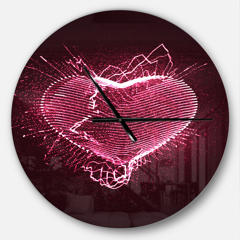 Happy Valentines Day - horloge murale moderne, Moyen