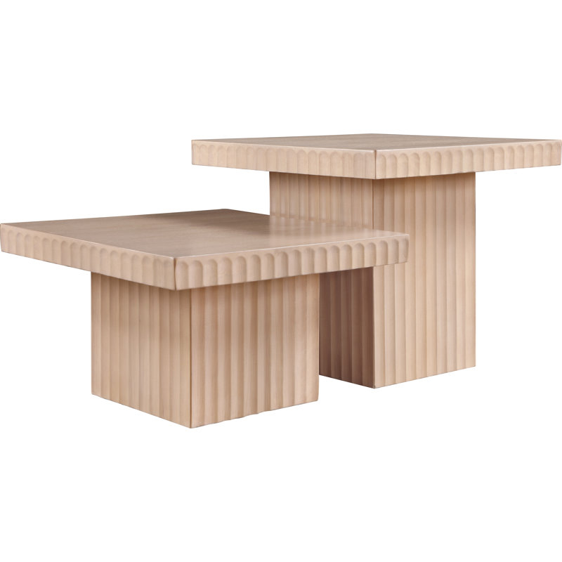 Table basse Sioeli, Naturel, 2 tables, Table 1 - H 12 po / Table 2 - H 18 po