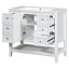 Meuble-lavabo élégant avec lavabo, tiroirs et armoire pour un décor de salle de bain fonctionnel et élégant.-117866882