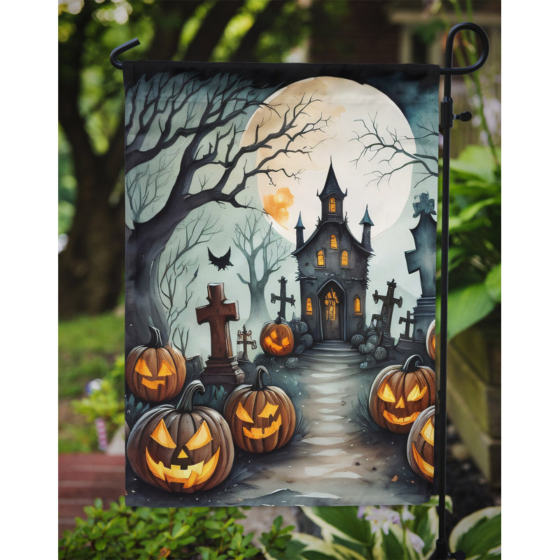 Drapeau du jardin d'Halloween Graveyard Spooky