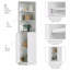 Grande armoire de rangement de coin avec portes et tablettes réglables