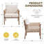Fauteuil d'appoint confortable de qualité supérieure avec coussin et accoudoirs en corde tissée à la main-127449777