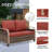 54.1'' Wide Straight Metal Loveseat with Cushions-115188347