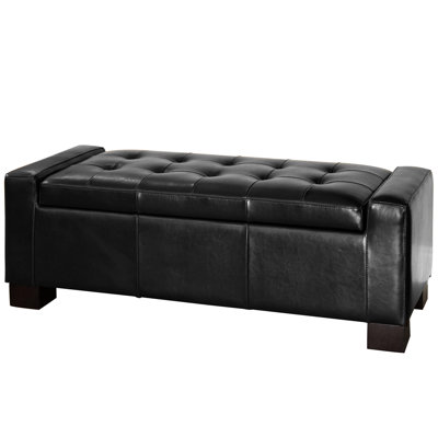 Leather In Black With Hidden Compartment - Practical And Attractive Storage Ideal For Modern Bedrooms