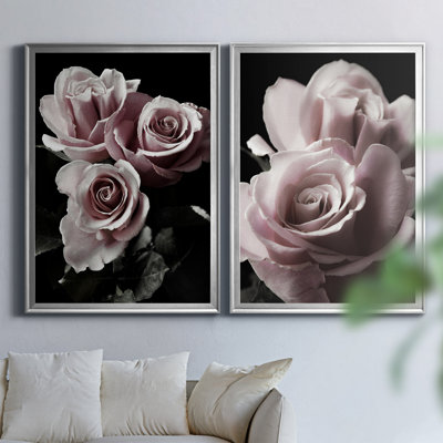 " Rose noir I " 2 Piece Art Color Photography Print