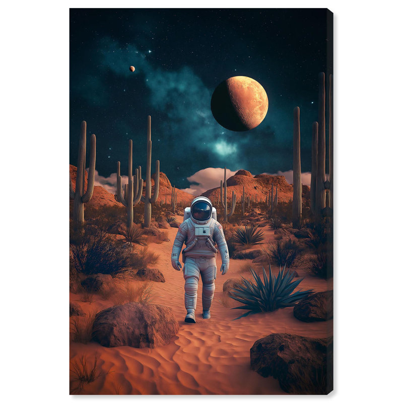 «Astronaut Arid Journey I», reproduction d'art sur toile par Art Remedy, galerie tendue, 36 x 54, H 54 po x l 36 po