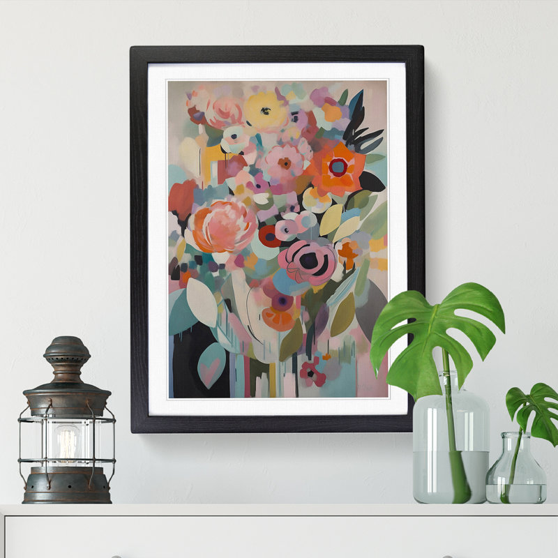 Orphism Flowers Vol.10 - Picture Frame Print, Black, 34cm H x 25cm W x 2cm D