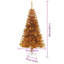 vidaXL Christmas Tree with 150 LEDs with Stand Gold PET-1271757099