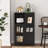 Wood Arria with glass door and open storage-1953750015