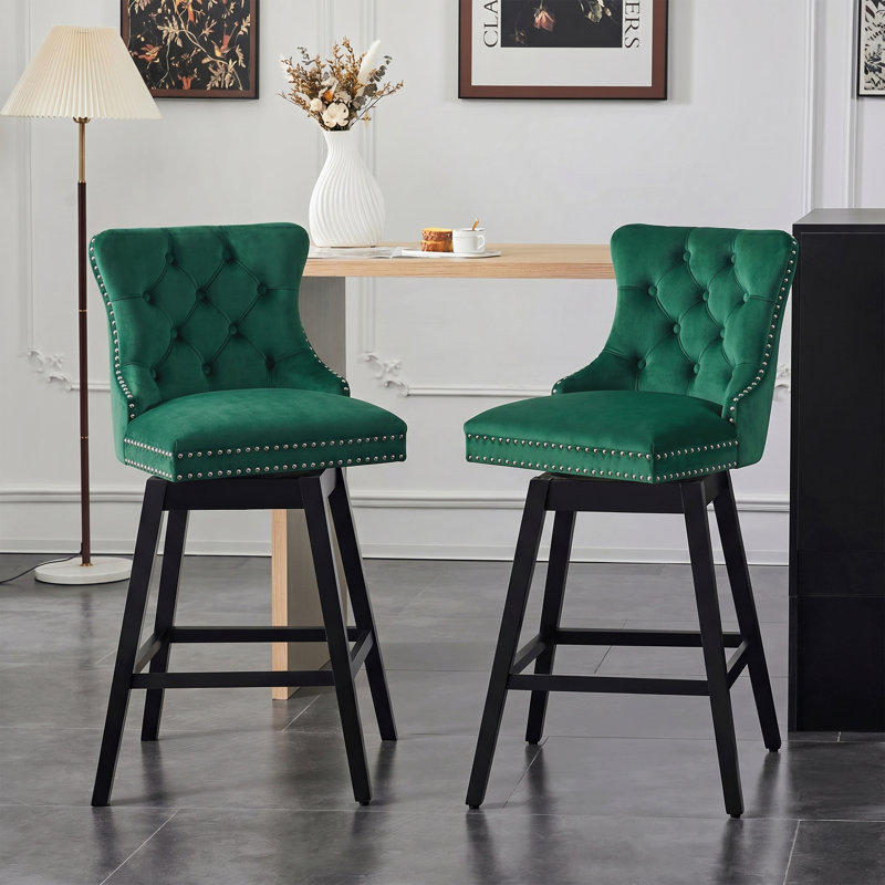 Tabouret pivotant Timm, Similicuir gris, 4, Tabouret de bar (siège d'une hauteur de 30 po)