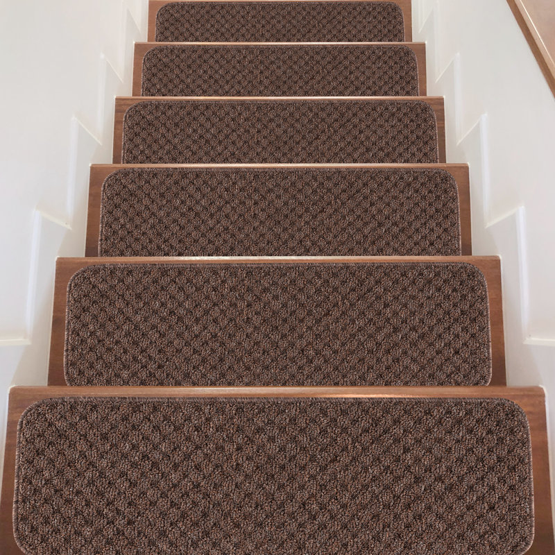 Tapis d'escalier antidérapant Idlewild, Brun