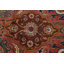 Tapis orange / mauve en laine noué à la main de conception unique 11 pi 3 po x 18 pi 4 po Tabriz Nkara