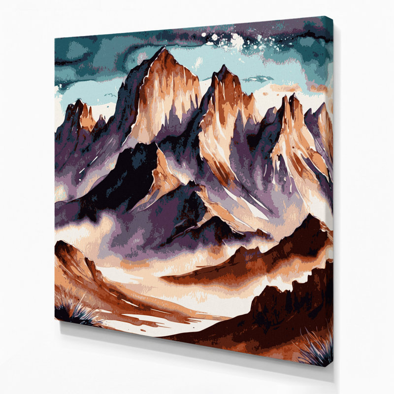 Art mural sur toile gris Southwestern, H 12 po x l 12 po