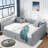 Upholstered Daybed with Two Drawers Rainbolt-1100424354