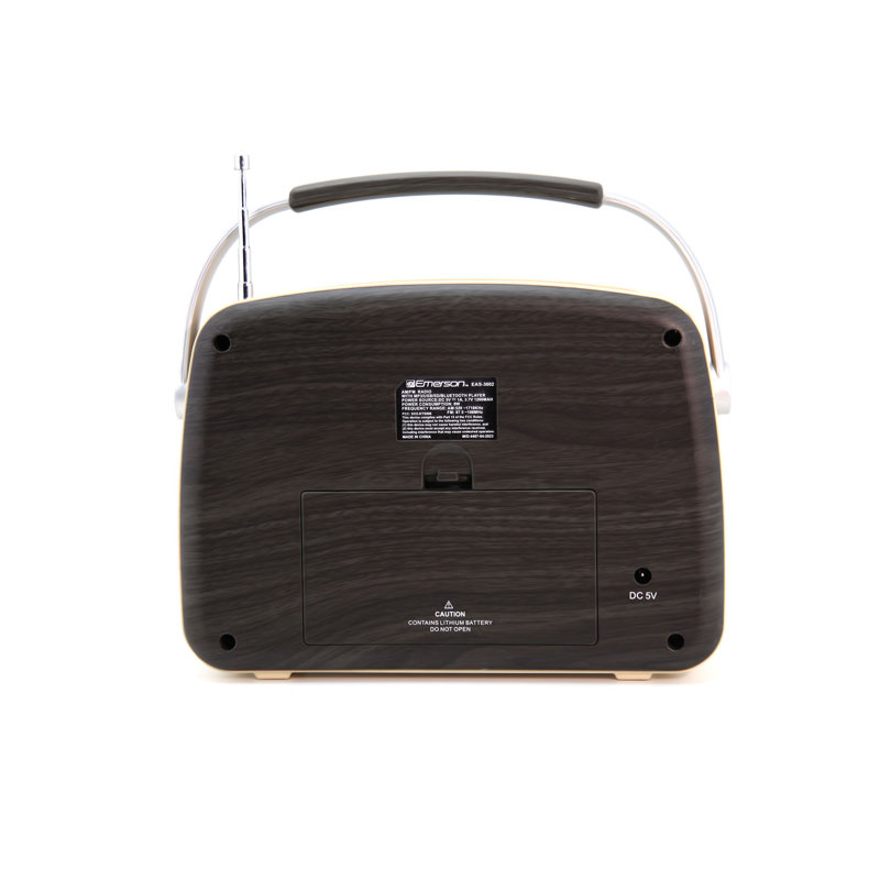 Radio portative rétro avec pile rechargeable intégrée, Espresso