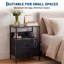 33 cm W Iron Bedside Table-2126838724