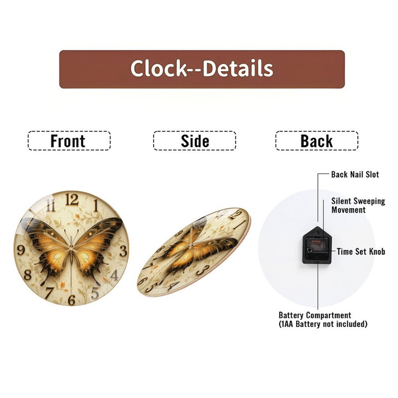 Horloge murale Butterfly