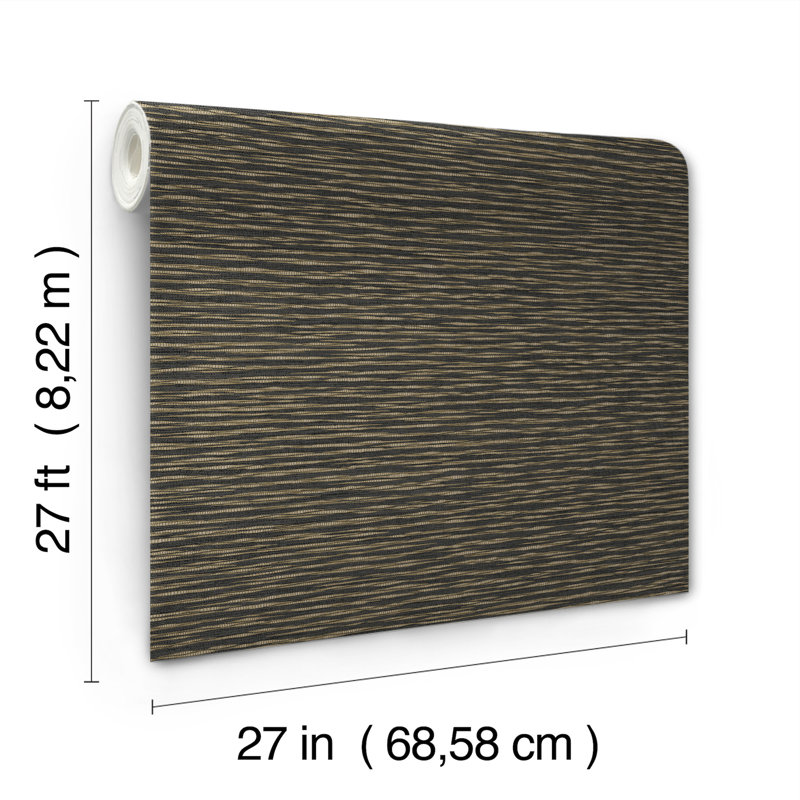 Papier peint Lotus Weave Moss, Gris anthracite