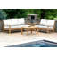St. Lucia Teak Outdoor 3 - Seater Sofa-981748973