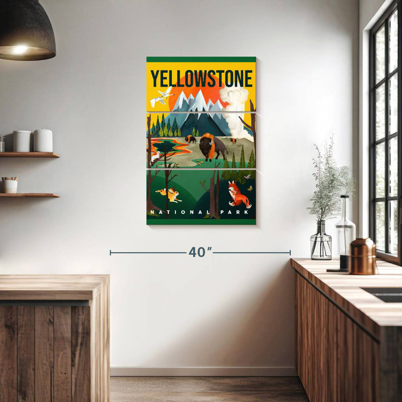 Parc Yellowstone, H 38 po x l 24 po