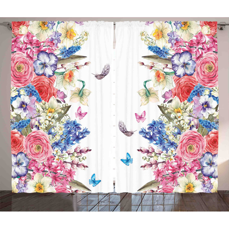 Semi Sheer Curtain Pair, 54" W x 96" L