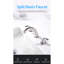 Robinet de salle de bain 8 "en cascade nickel brossé - Lavabo 3 trous avec drain escamotable, tuyau, alliage de zinc pour l'assemblage du drain, fabrication