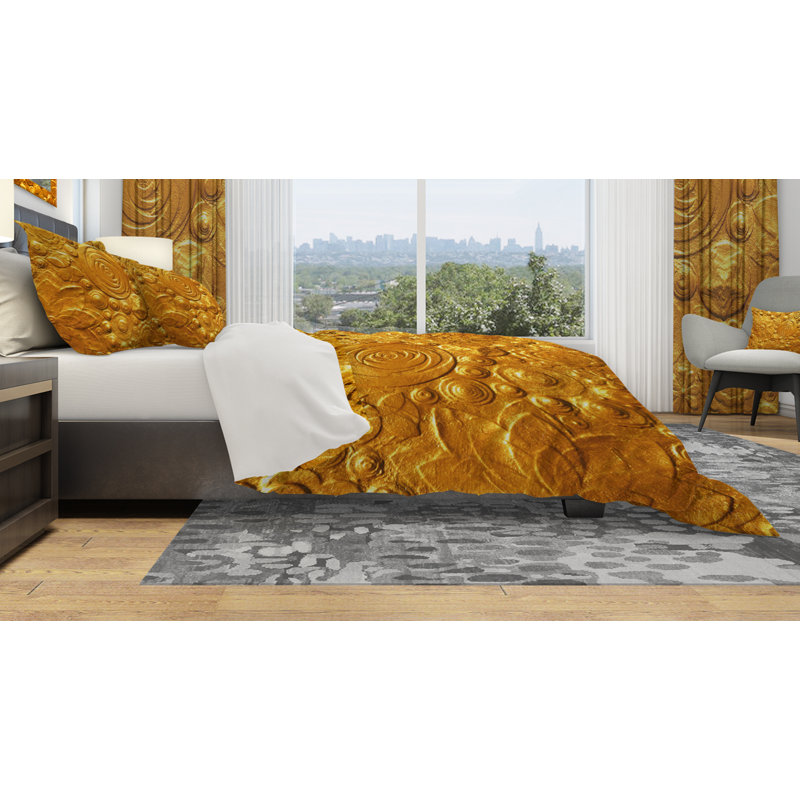 Ensemble de housse de couette designart fleurs, Housse de couette très grand + 2 taies décoratives