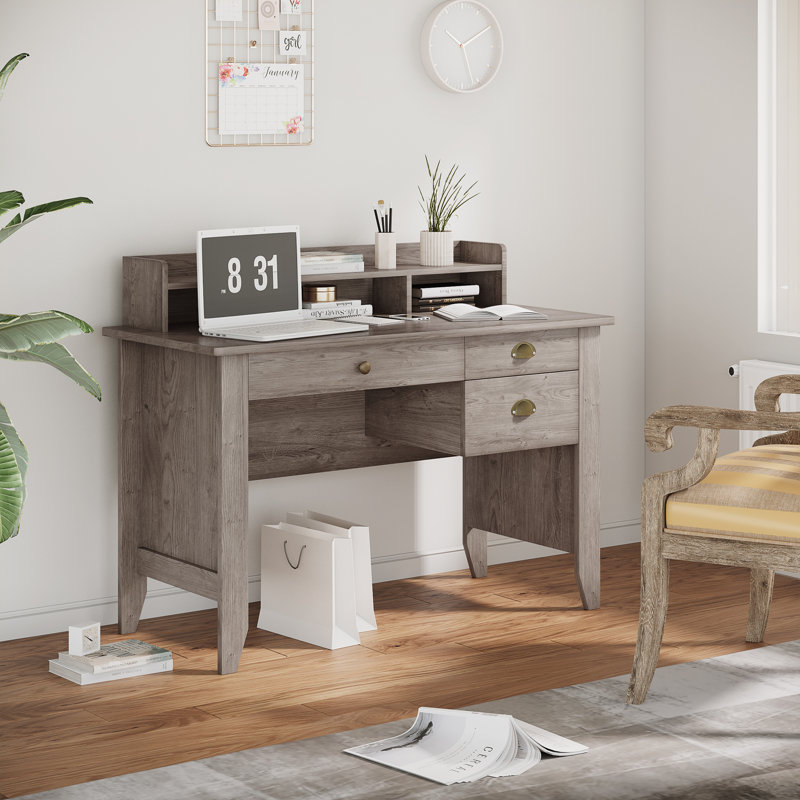 Bureau à domicile avec huche, Gris