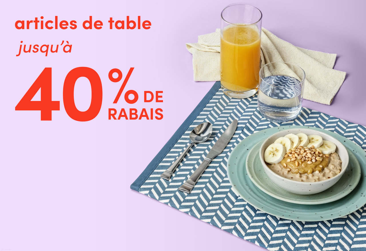 articles de table en solde