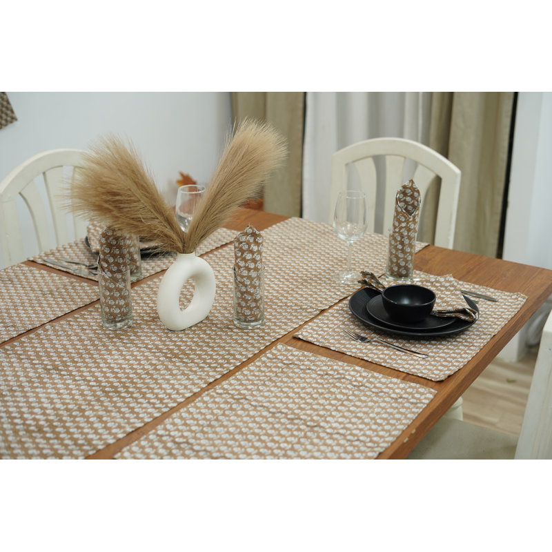 13X19 Inch Stylish Dining Mats – Protect Your Table with Elegance & Functionality, Tarangini, Brown