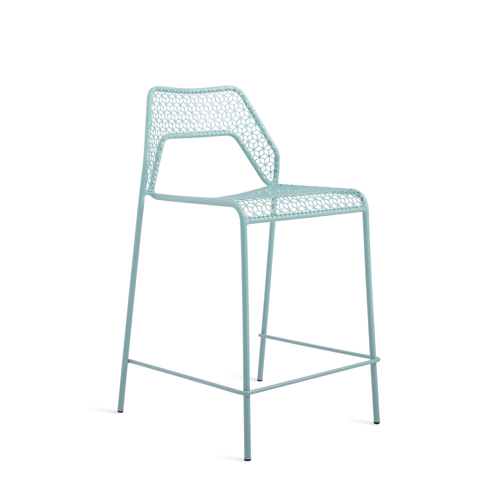 Hot Mesh Outdoor Bar Stool, Aqua, Counter Stool (24.4" Seat Height)