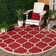 Arneshia Geometric Red/Beige Indoor/Outdoor Area Rug
