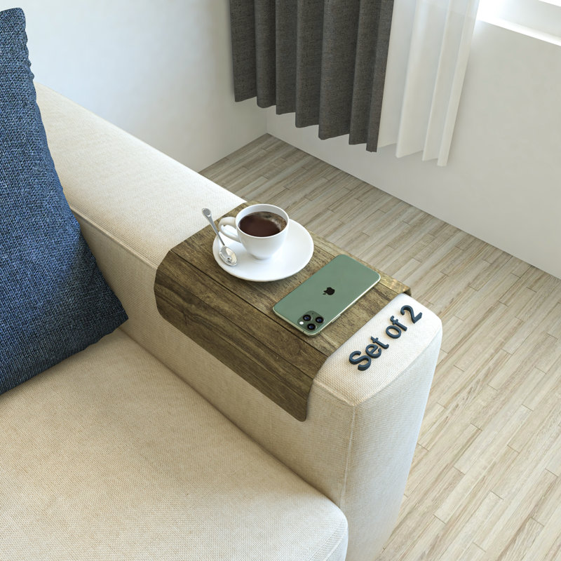 Andrik Decorative Tray, Bois brun foncé