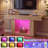 63" W Console Table, Entryway Table With LED Lights And Charging Station-1380870349-1380870350