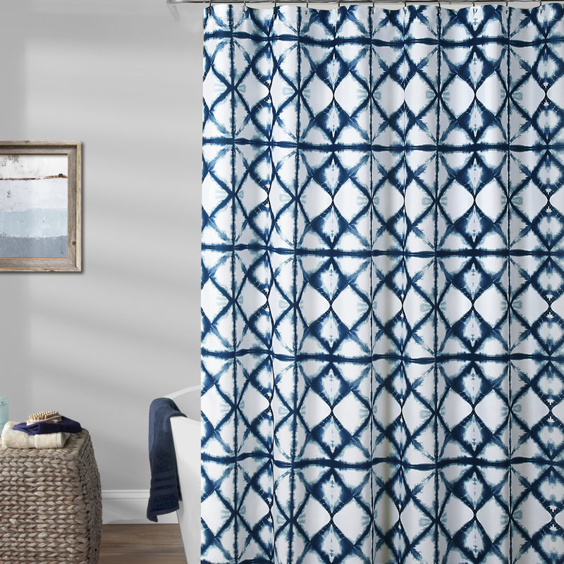 Geo Shibori Shower Curtain