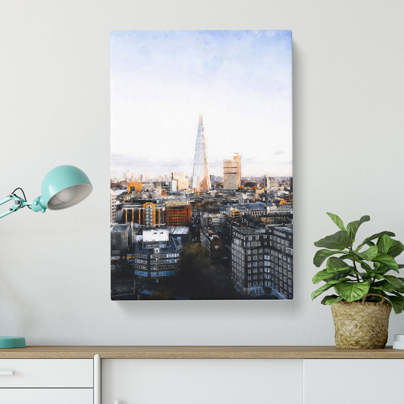 The London Skyline With The Shard - Wrapped Canvas, 91cm H x 60cm W x 3cm D