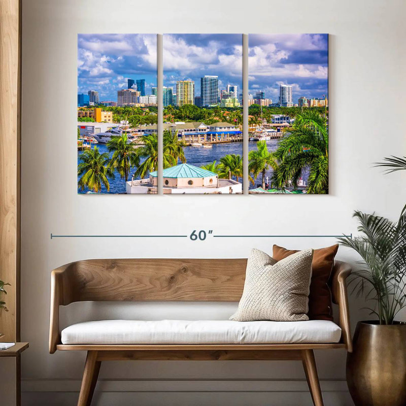 Aime Fort Lauderdale Skyline, H 32 po x l 50 po