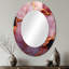 Or et rose marbre Essence I - miroir mural ovale moderne rose-1932572364