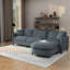 Canapé modulaire 107,87 pi avec 1 repose-pieds, coussin de siège et dossier amovible-129519937-129519938