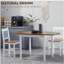 Table de cuisine en bois massif de 55 po, convient aux tables pliantes pour petits espaces, table pliante, brun