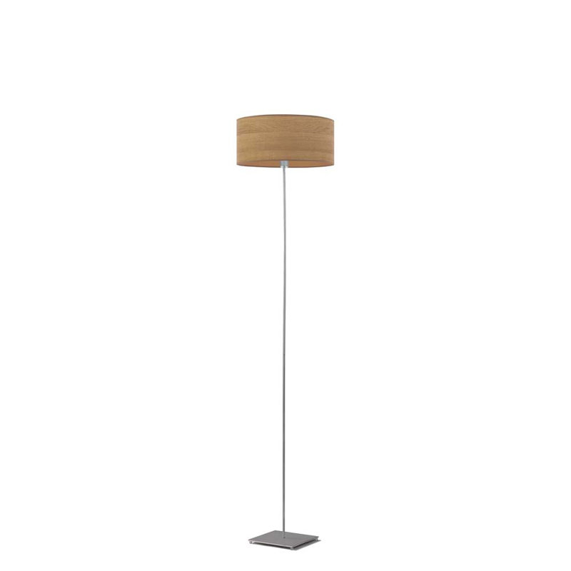 Blynn 150cm Traditional Floor Lamp, Grey, Light Brown