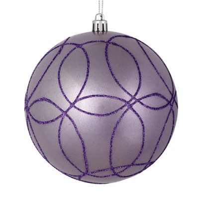 Candy with Circle Glitter Pattern Ball Ornament
